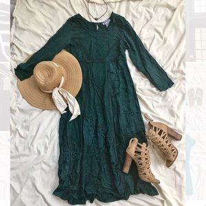 Forest Green Long Sleeved Dress